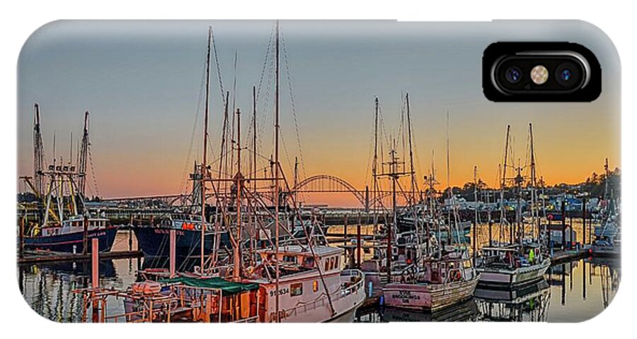 Tuna Boat iPhone X Case featuring the photograph Newport Harbor at dusk by Paul Quinn