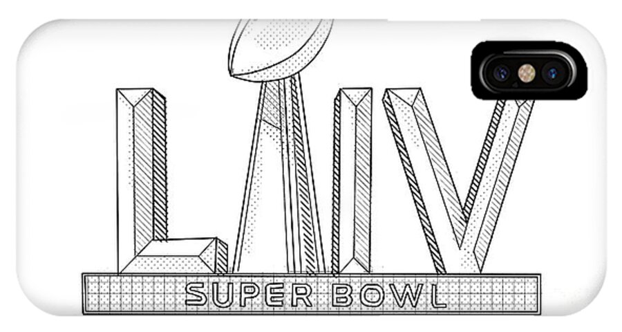 NFL Super Bowl LV or Super Bowl 55 Logo Line Art Illustration Black and  White by Aloysius Patrimonio