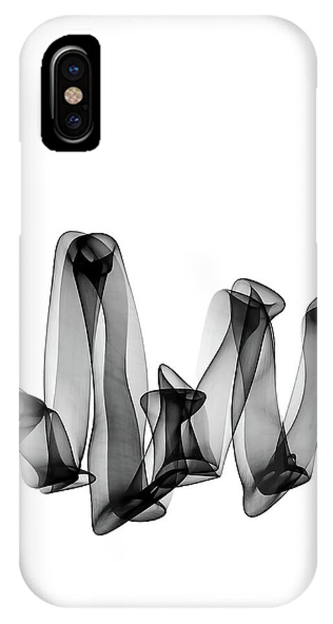 Abstract Ribbon iPhone X Case featuring the digital art Rhybn by Susan Maxwell Schmidt