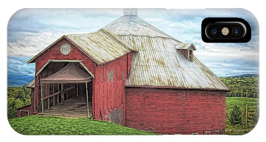 Barn iPhone X Case featuring the photograph Round barn - Mansonville, Quebec by Tatiana Travelways