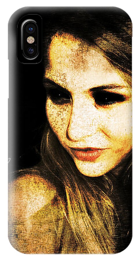 Dark iPhone X Case featuring the digital art Ryan 1 by Mark Baranowski