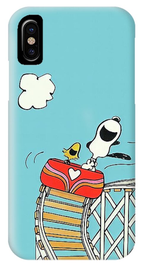 Snoopy Woodstock Roller Coaster iPhone X Case by Lil Boy - Fine Art America