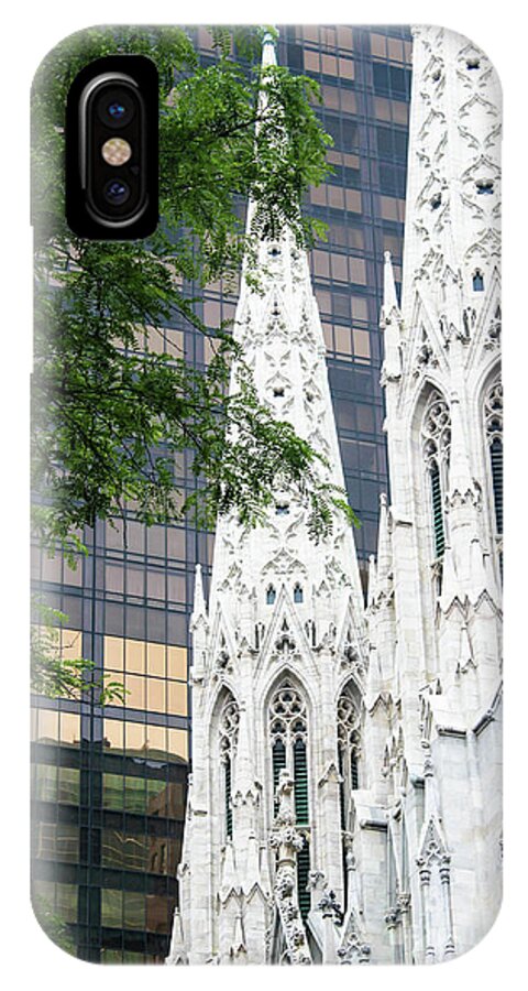 New York City iPhone X Case featuring the photograph St Patricks Cathedral by Wilko van de Kamp Fine Photo Art