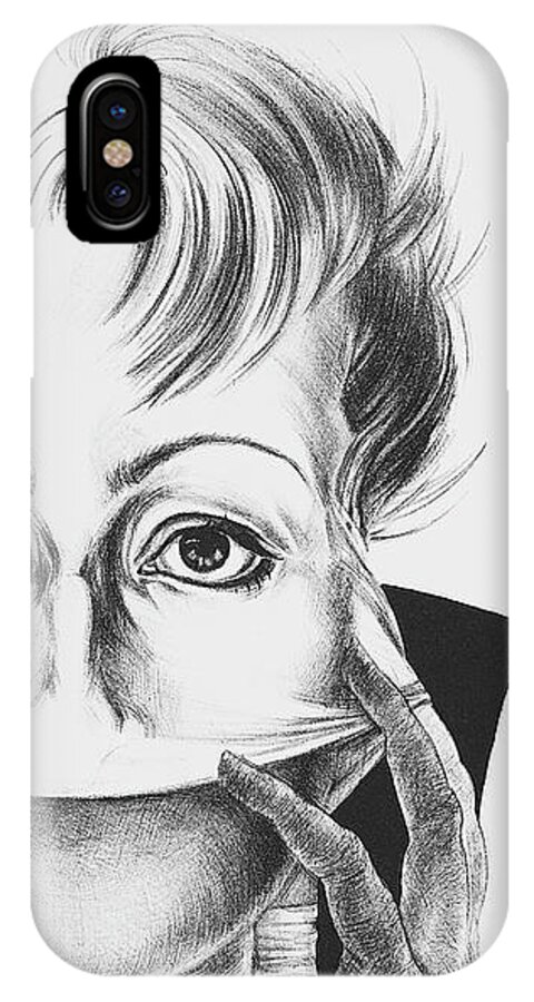 Drawings iPhone X Case featuring the drawing Strip by Yvonne Wright