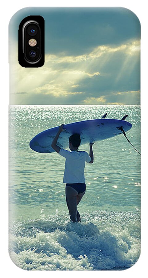 Surfer iPhone X Case featuring the photograph Surfer Girl by Laura Fasulo