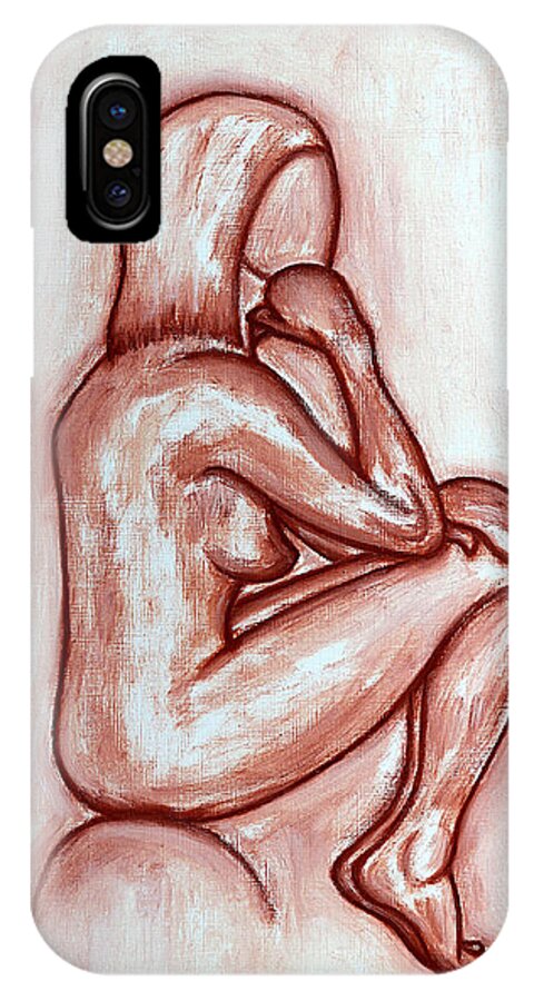 Nude iPhone X Case featuring the painting Nude 4 by Patrick J Murphy