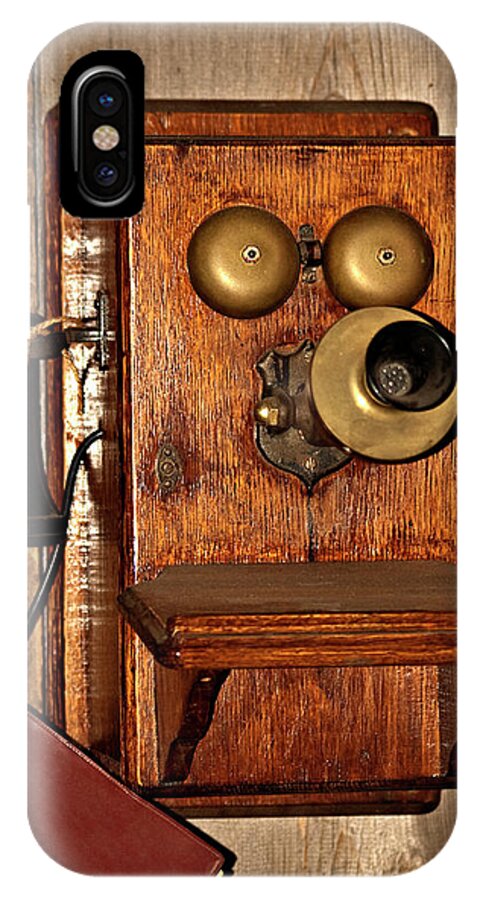 Phone iPhone X Case featuring the photograph Telephone Old Fashioned by Carolyn Marshall