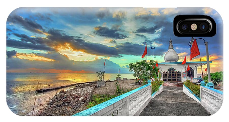 Trinidad iPhone X Case featuring the photograph Temple in the Sea by Nadia Sanowar
