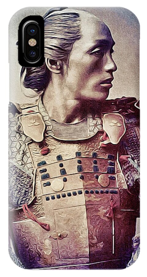 The Samurai And The Dragons iPhone X Case featuring the photograph The Samurai and the Dragons by Susan Maxwell Schmidt