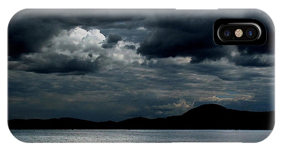 Row iPhone X Case featuring the photograph Twice in a Blue Moon by Wayne King