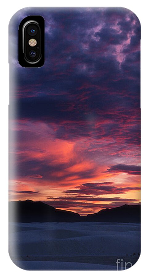 White Sands iPhone X Case featuring the photograph White Sands Sunset by Sandra Bronstein