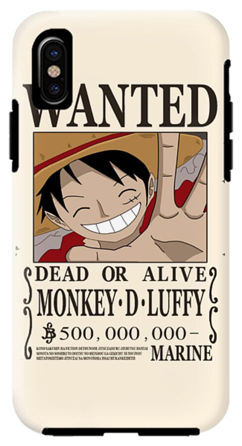 Bounty Luffy Wanted - One Piece iPhone X Tough Case by Aditya Sena - Pixels