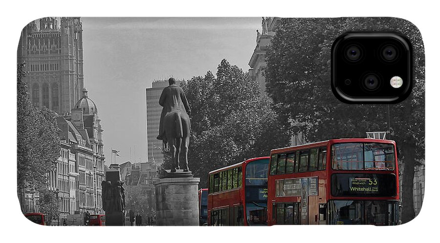London iPhone 11 Case featuring the photograph Routemaster London Buses by Tony Murtagh