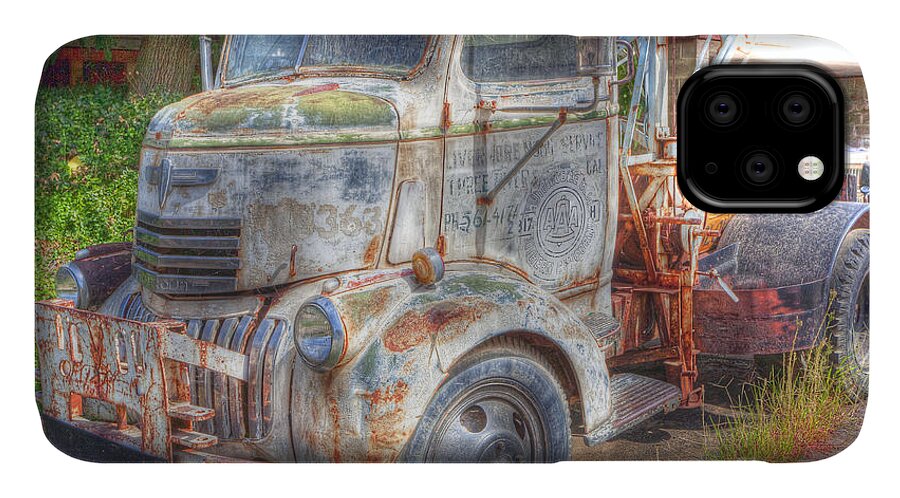 Tow iPhone 11 Case featuring the photograph 0281 Old Tow Truck by Steve Sturgill