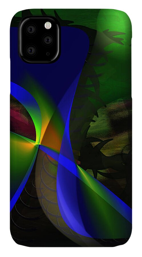 Contemporary iPhone 11 Case featuring the painting A Dream by Gerlinde Keating