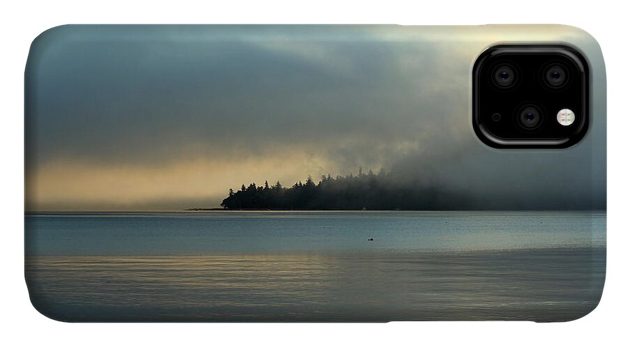 Sunrise iPhone 11 Case featuring the photograph An Island in Fog by E Faithe Lester