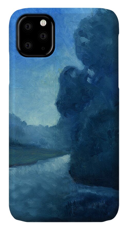 Dusk iPhone 11 Case featuring the painting Dusk by Katherine Miller