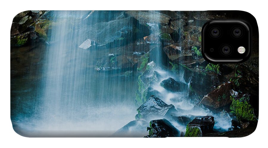 2005 iPhone 11 Case featuring the photograph Grotto Falls #1 by Jay Stockhaus