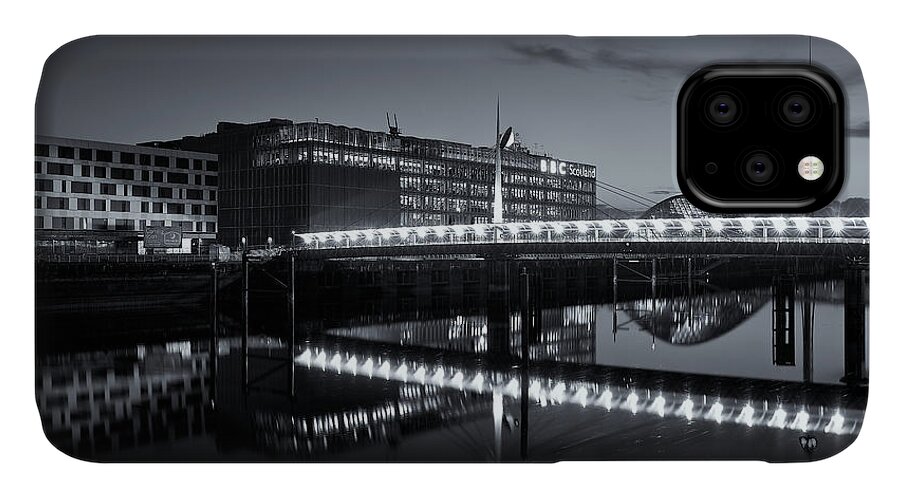 Cityscape iPhone 11 Case featuring the photograph Reflections on the Clyde #1 by Stephen Taylor