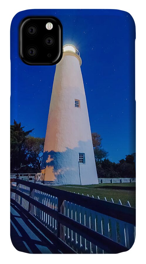 Lighthouse iPhone 11 Case featuring the photograph The Ocracoke Lighthouse on Ocracoke Island on the North Carolina #1 by Alex Grichenko
