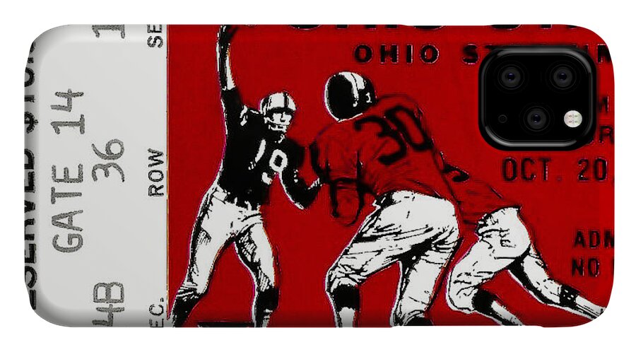 Ticket iPhone 11 Case featuring the photograph 1979 Ohio State vs Wisconsin Football Ticket by David Patterson