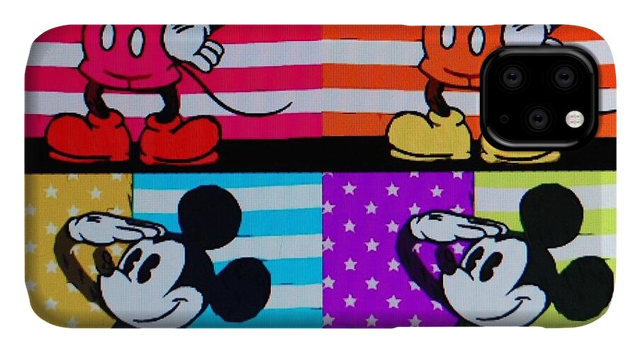 Mickey Mouse iPhone 11 Case featuring the photograph American Mickey #2 by Rob Hans