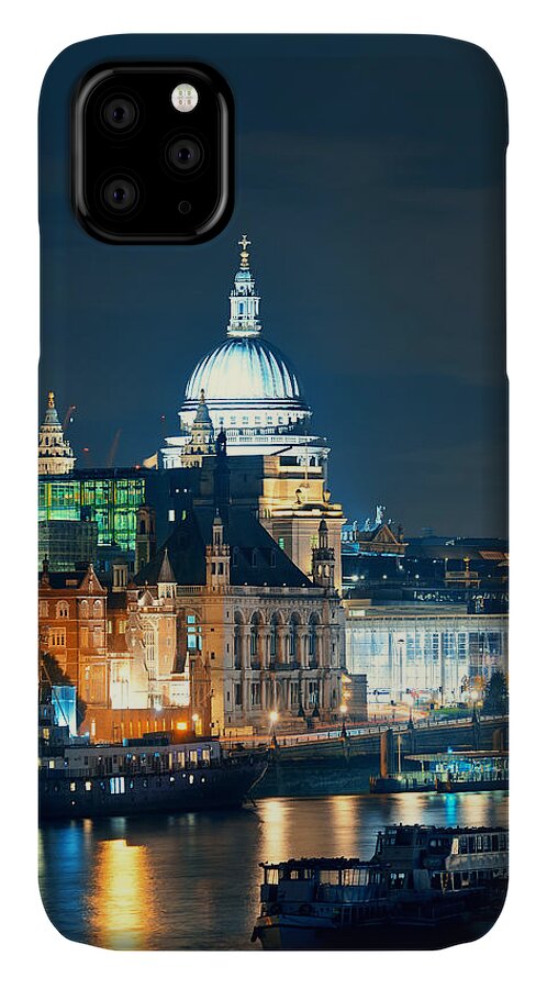 London iPhone 11 Case featuring the photograph St Paul's cathedral #21 by Songquan Deng