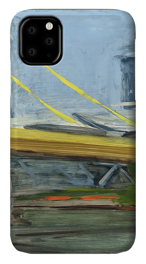 Bridges iPhone 11 Case featuring the painting Untitled #142 by Chris N Rohrbach