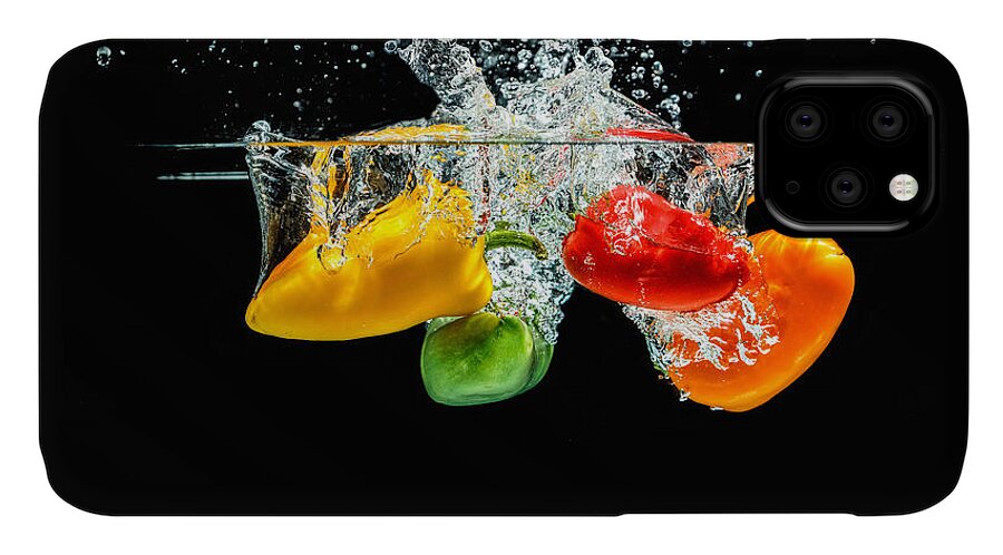 Agriculture iPhone 11 Case featuring the photograph Splashing Paprika #7 by Peter Lakomy