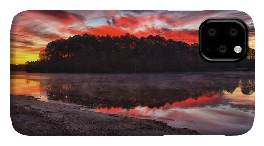 7595 iPhone 11 Case featuring the photograph A Christmas Eve Sunrise by Gordon Elwell