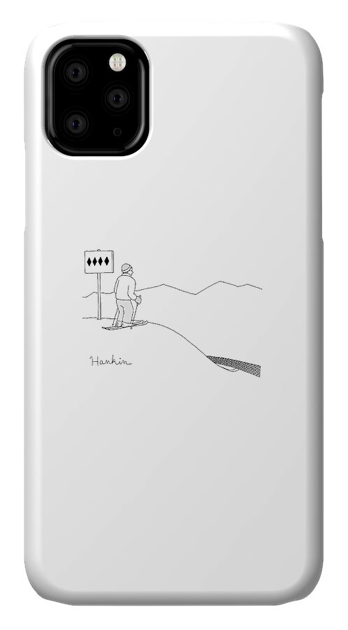 A Man Stands At The Top Of A Ski Slope iPhone 11 Case