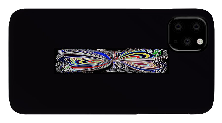Abstract Fusion iPhone 11 Case featuring the digital art Abstract Fusion 197 by Will Borden