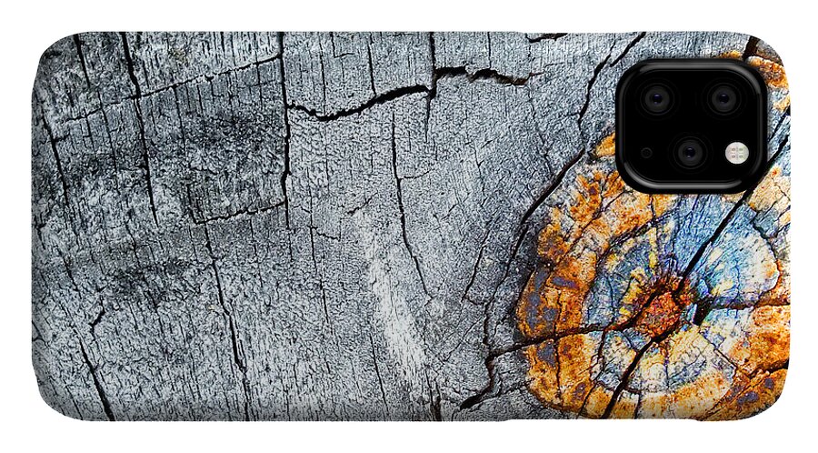 Duane Mccullough iPhone 11 Case featuring the photograph Abstract Woodgrain Upclose 6 by Duane McCullough
