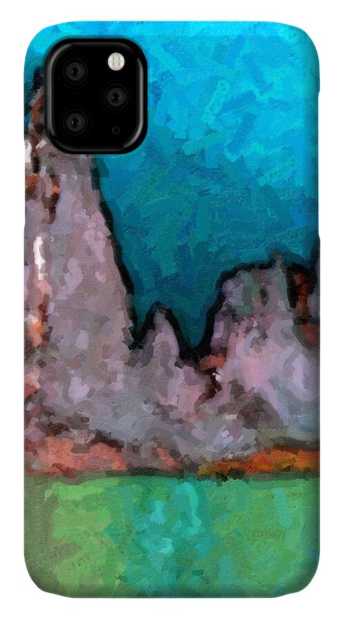 Digital iPhone 11 Case featuring the digital art Acid Lake by David Hansen