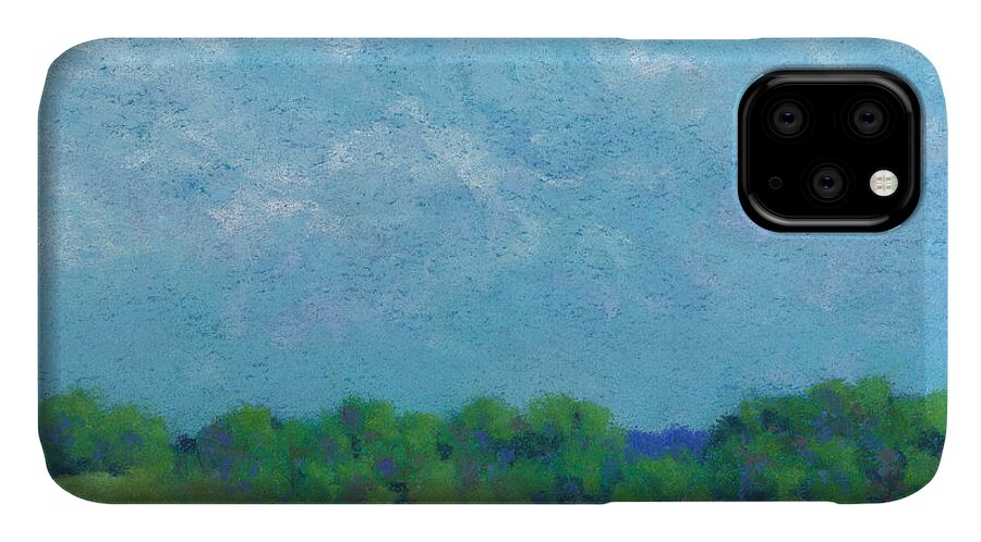 Rhinebeck iPhone 11 Case featuring the pastel Afternoon Rest by Anne Katzeff