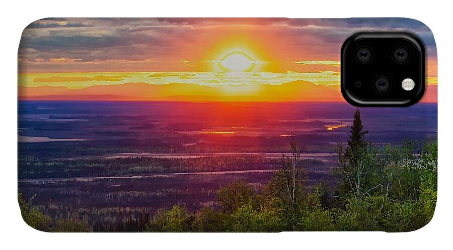 Landscape iPhone 11 Case featuring the photograph Alaska Land of the 11 PM Sun by Michael W Rogers