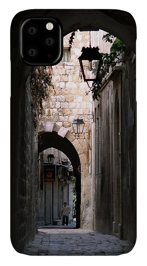 Aleppo iPhone 11 Case featuring the photograph Aleppo alleyway01 by Mamoun Sakkal