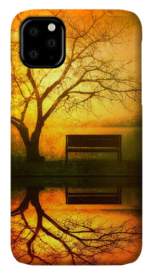 Bench iPhone 11 Case featuring the photograph And I Will Wait For You Until the Sun Goes Down by Tara Turner