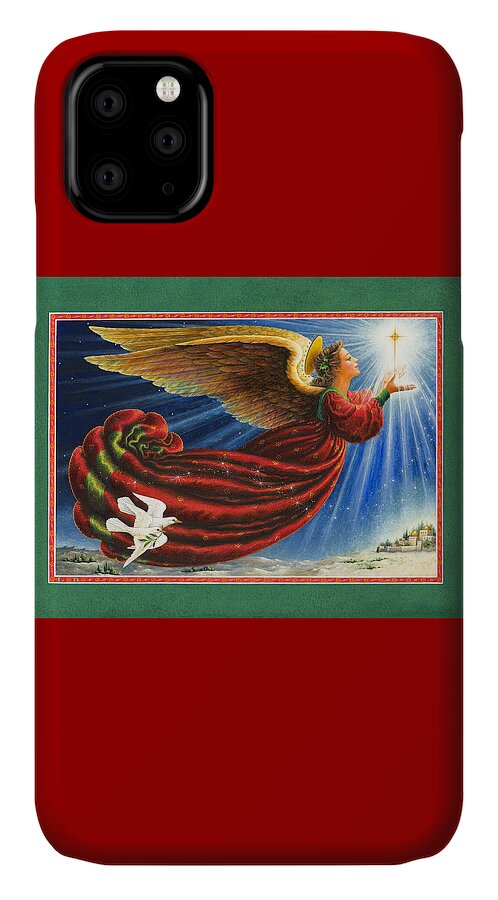 Angel iPhone 11 Case featuring the painting Angel of The Star by Lynn Bywaters