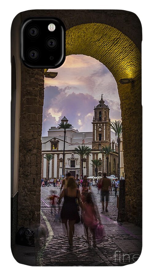 Andalucia iPhone 11 Case featuring the photograph Arc of the Rose Cadiz Spain by Pablo Avanzini