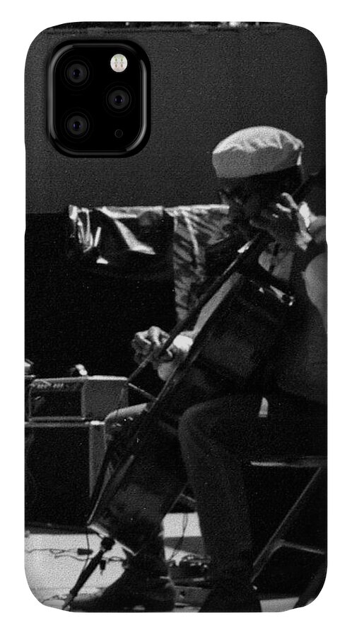 Sun Ra Arkestra iPhone 11 Case featuring the photograph Arkestra Cellist UC Davis Quad by Lee Santa