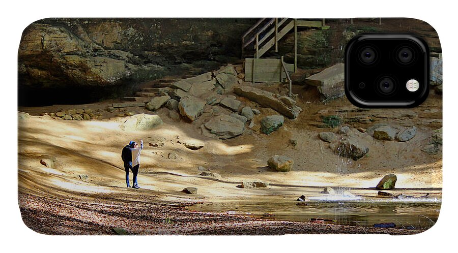 Hocking Hills iPhone 11 Case featuring the photograph Ash Cave in Hocking Hills by Karen Adams