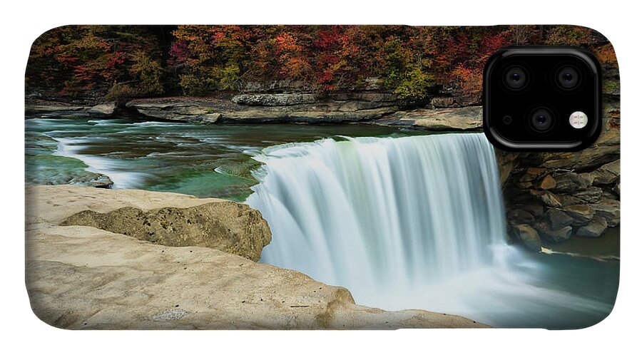 Autumn At Cumberland Falls iPhone 11 Case featuring the photograph Autumn at Cumberland Falls by Jaki Miller