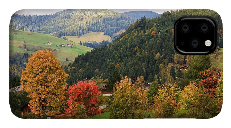 Autumn iPhone 11 Case featuring the photograph Autumnal colours in Austria by Sue Leonard