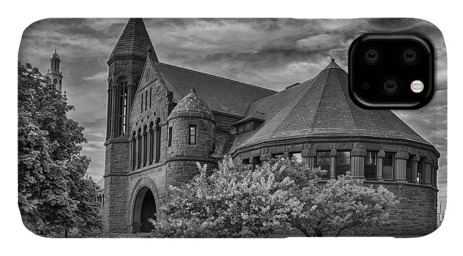 Burlington iPhone 11 Case featuring the photograph Billings Library at UVM Burlington by Guy Whiteley