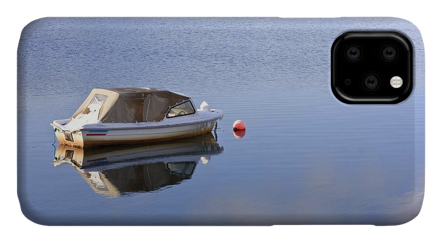 Boat iPhone 11 Case featuring the photograph Boat at anchor by Sue Leonard