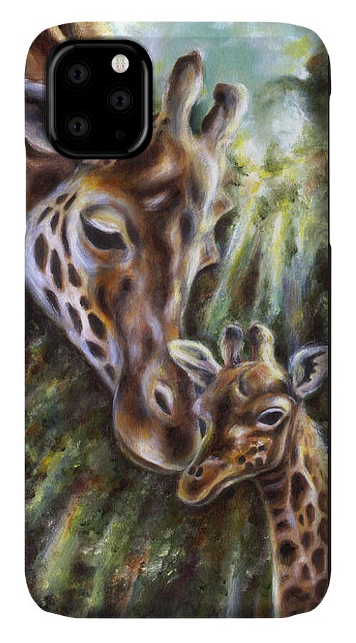 Animal iPhone 11 Case featuring the painting Bond by Hiroko Sakai