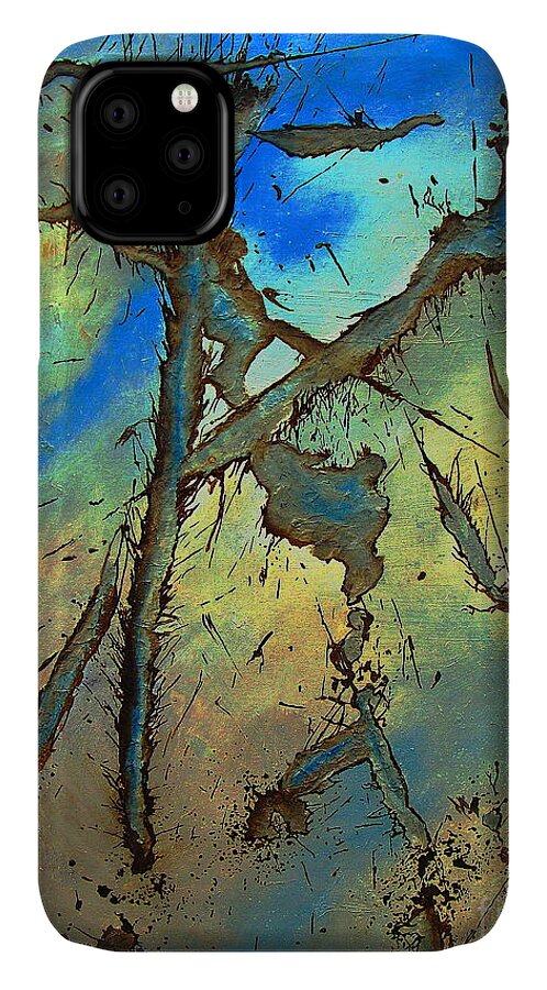 Oil Painting iPhone 11 Case featuring the painting Brillig by Stuart Engel