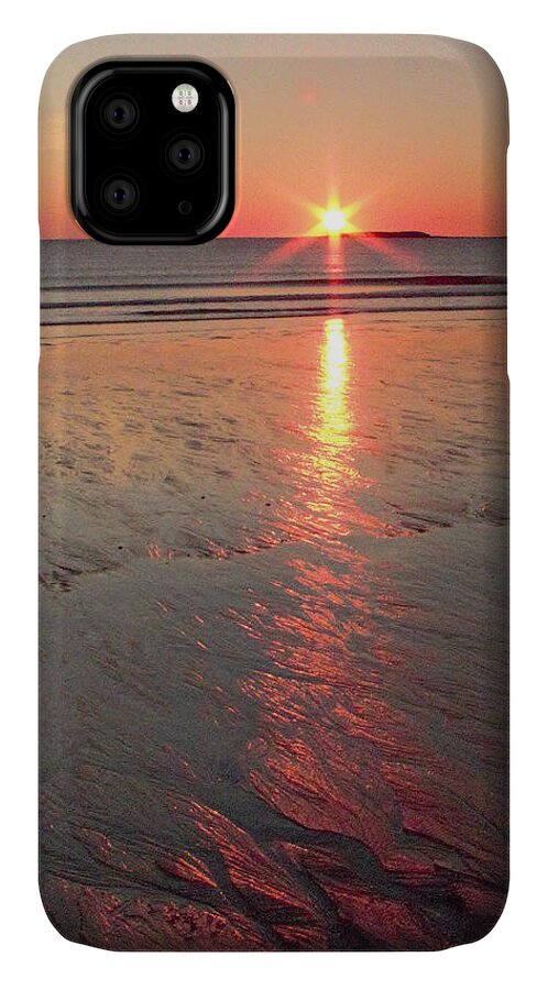 Sunrise iPhone 11 Case featuring the photograph Camp Ellis Beach Sunrise 2013-10-19 by Jeremy McKay