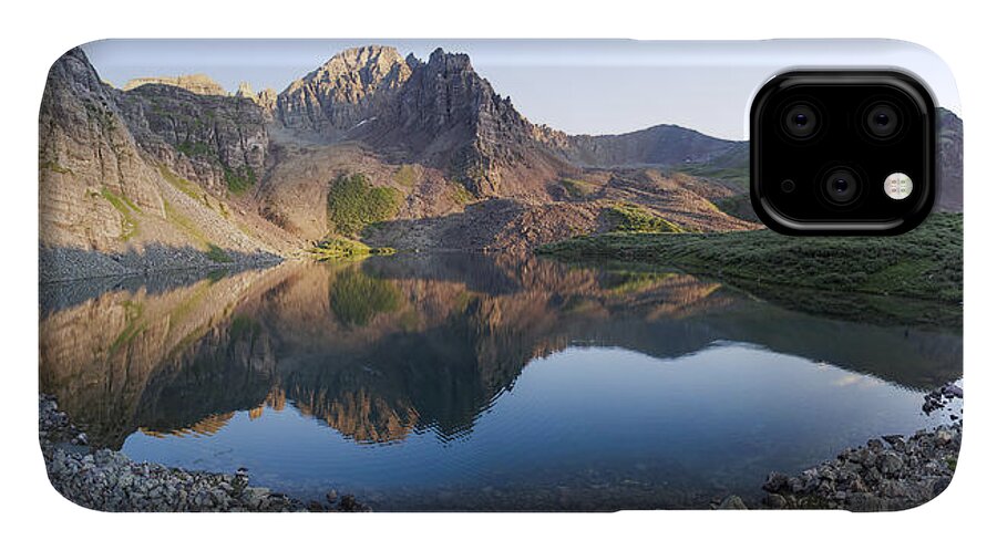 Cathedral iPhone 11 Case featuring the photograph Cathedral Lake Reflection by Aaron Spong